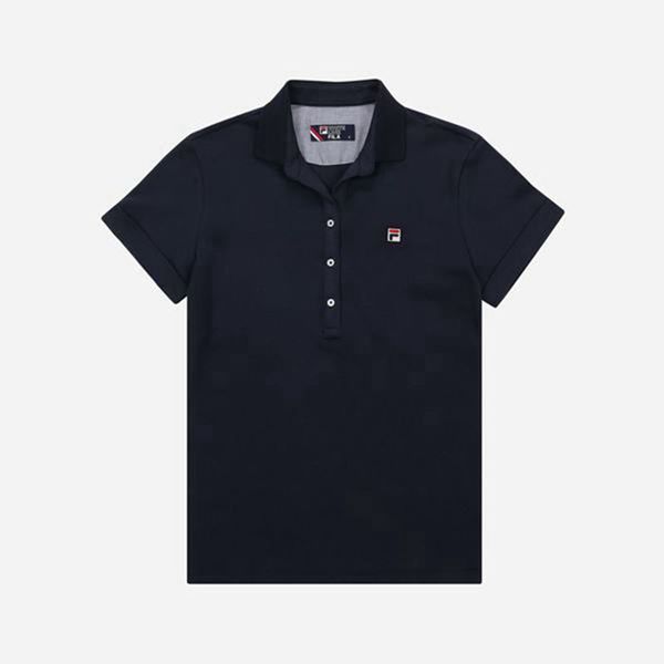 Fila Line Basic S/S Women's Polo Shirts - Navy,NZ 658-74529